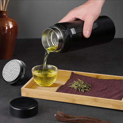 Bouteille thermos en acier inoxydable 1L, garde vos boissons chaudes ou froides – idéale pour eau, thé, café, avec flacon à vide performant.