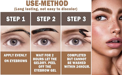 Tatouage d’une durée de 3 jours, types de crème de gel pour sourcils faciles à décoller, cosmétiques imperméables résistants à la transpiration, résistants à la transpiration, longue durée