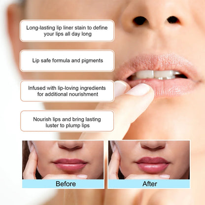 Crayon à lèvres imperméable Peel Off Tattoo Lipgloss Imperméable Longue durée Teinte pour les lèvres mates Contour brun Tear-off Lèvres Tache Cosmétique