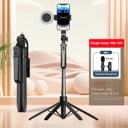 COOL DIER Nouveau trépied pour appareil photo de smartphone, support de trépied avec obturateur Bluetooth, supports de bâton de selfie sans fil avec support de téléphone