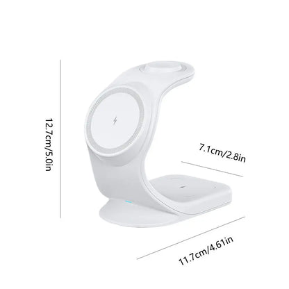 Chargeur sans fil 3 en 1 pour téléphone Support de chargeur magnétique rapide 15w Support de chargeur magnétique rapide Station de charge de chargeur de montre