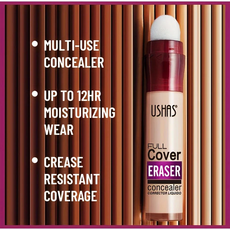 USHAS 12 couleurs tête d'éponge rotative fond de teint liquide anti-correcteur longue durée liquide n'enlève pas le maquillage correcteur imperméable