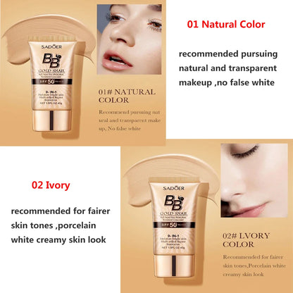Fond de teint liquide BB crème mat anti-sébum, waterproof, longue tenue.