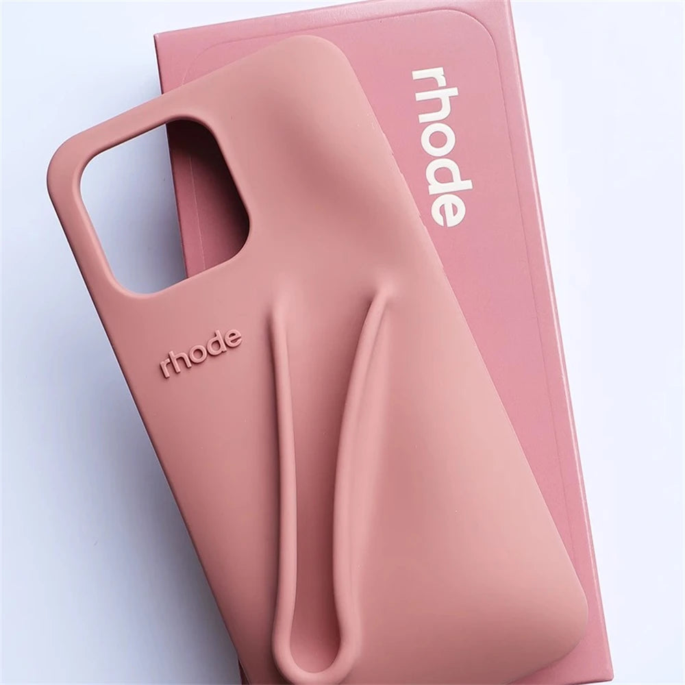 Étui de téléphone Rhode pour iPhone 16, 15, 14 Pro Max Plus, rouge à lèvres en silicone, motif toast expresso