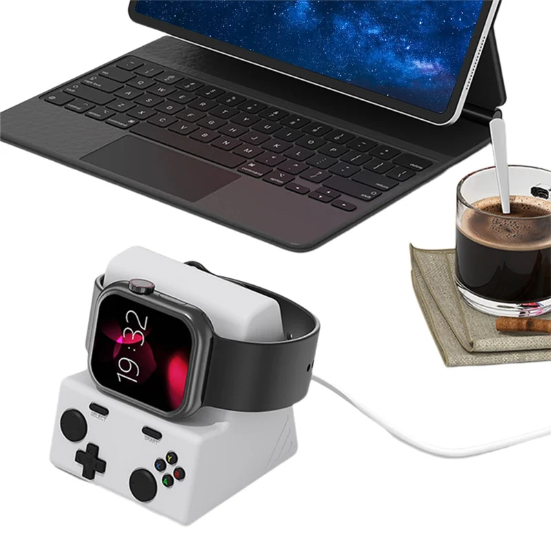 Support de chargeur pour montre connectée ABKN, station de charge en silicone pour montres séries 10, 9, 8, 7, 6 et 5