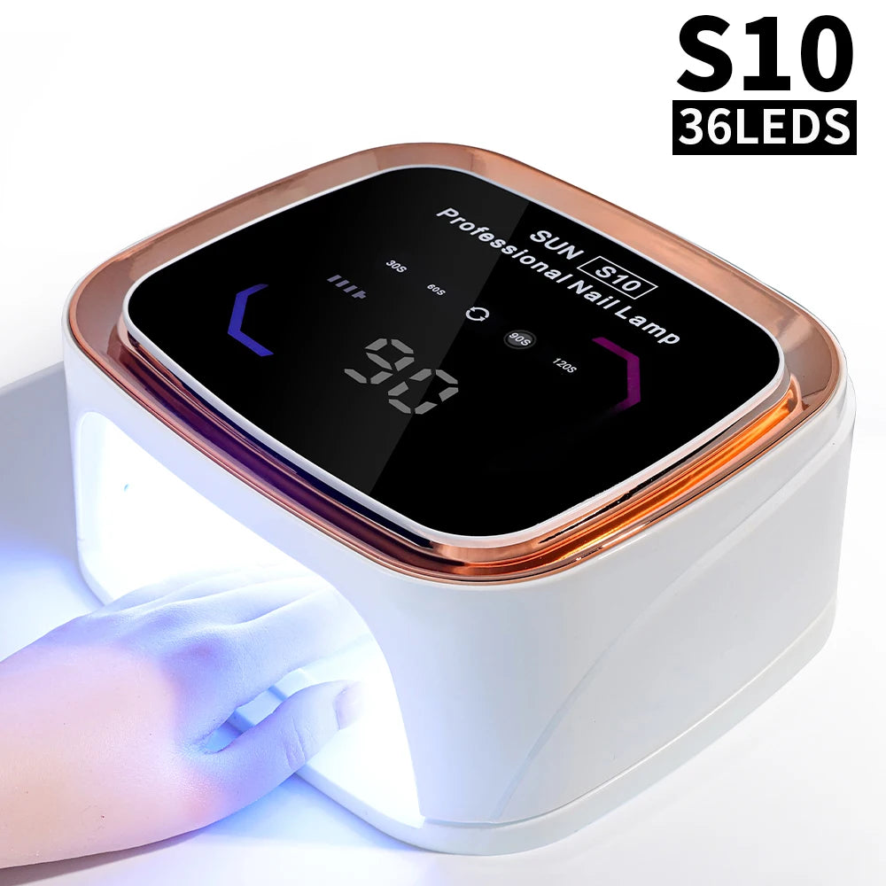 Professional Nail Art UV LED Light Rechargeable Dryer Smart Wireless HD Display Nail Drying Light pour un durcissement rapide de tous les gels