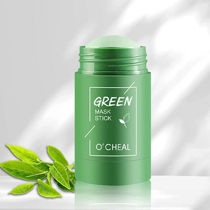Masque facial solide Stick Thé vert Miel Pêche Nettoyage des pores Hydratant Long charbon de bois Aubergine Film de boue