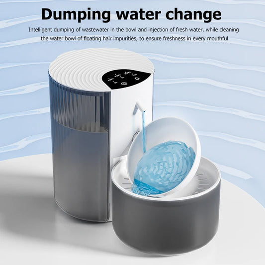 Distributeur d'eau intelligent pour animaux de compagnie, fontaine d'eau sans fil pour chat, distributeur d'eau pour chien, chargeur d'eau automatique rechargeable