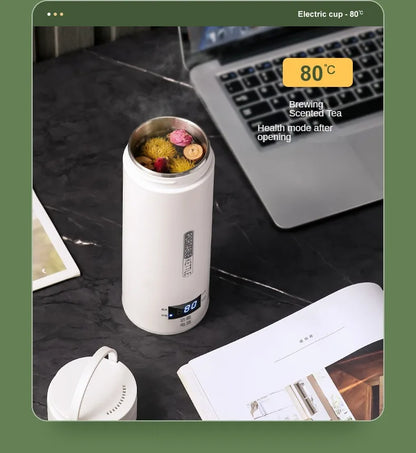 Bouilloire électrique de voyage 500ML Eau à ébullition rapide Chauffe-lait portable pour bébé Bouilloire thermo en acier inoxydable 304