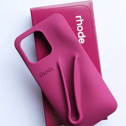 Étui de téléphone Rhode pour iPhone 16, 15, 14 Pro Max Plus, rouge à lèvres en silicone, motif toast expresso