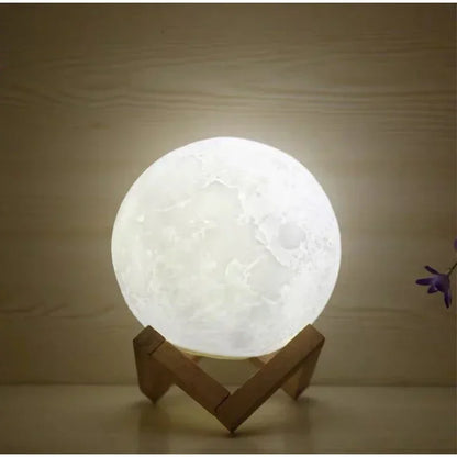 8CM LED Veilleuse 3D Print Moon Lamp Bedroom Decor MoonLight for Kids Gifts Decorations Creative Bedside Atmosphere Lighting