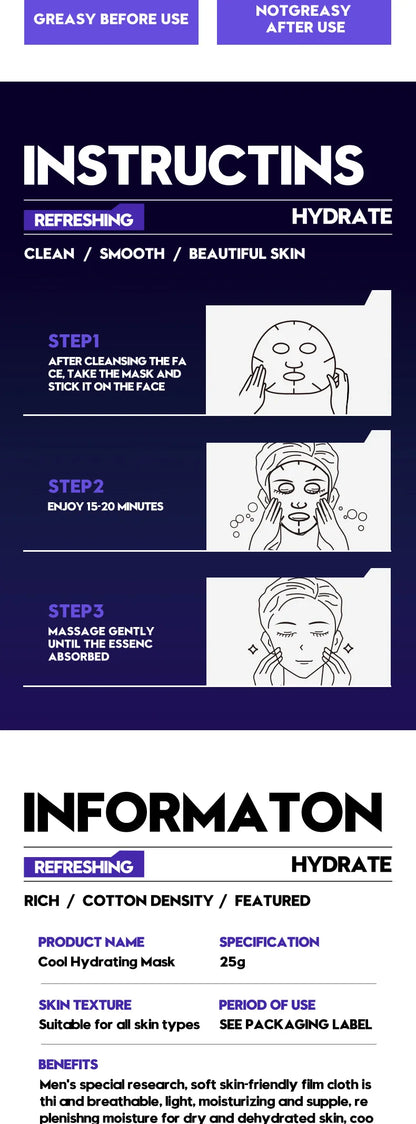 SADOER – Masque Visage pour Hommes, Hydratation intense • Anti-âge.