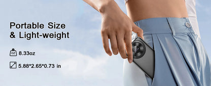 Chargeur portable 10000mAh, Power Bank de charge à grande vitesse avec câble intégré 5V/3A Slim Battery Pack, USB-C in&Out Powerbank.