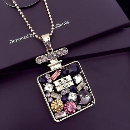 Collier Pendentif Fleur BYSPT – Couleur Argent & Imitation Perle