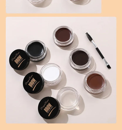 Crème pour sourcils noir brun mat 3D Teinte naturelle.