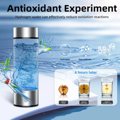 420ml bouteille d'eau riche en hydrogène portable rechargeable USB.