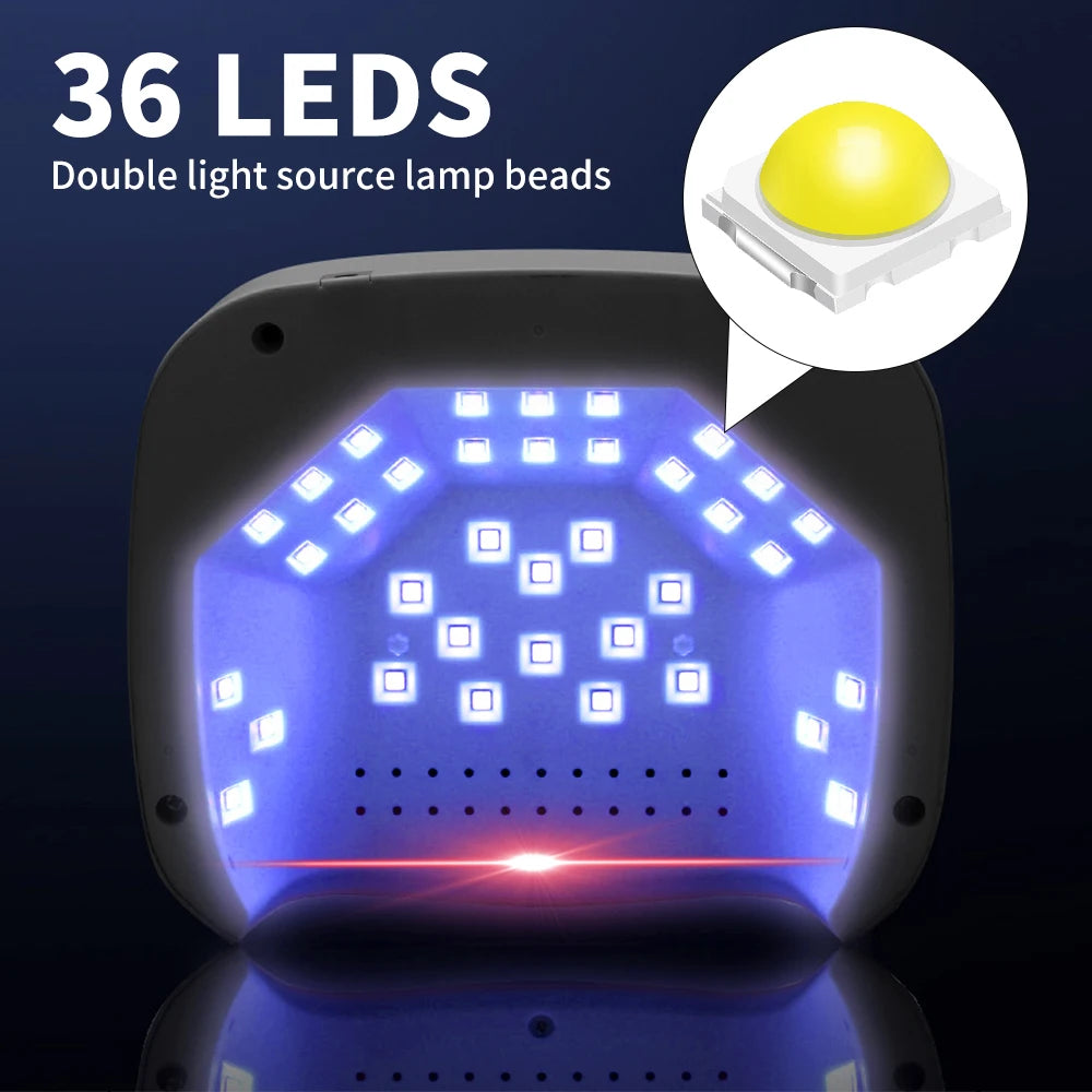 Professional Nail Art UV LED Light Rechargeable Dryer Smart Wireless HD Display Nail Drying Light pour un durcissement rapide de tous les gels