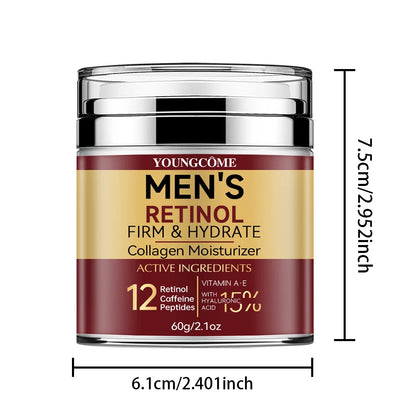 Crème Visage Raffermissante pour Hommes – Rétinol, Collagène & Éclat