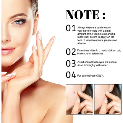 Masque facial solide nettoyant au thé vert Le bâtonnet nettoie les pores Élimine l'acné.