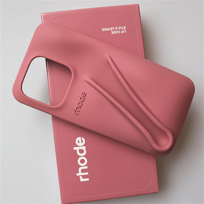 Étui de téléphone Rhode pour iPhone 16, 15, 14 Pro Max Plus, rouge à lèvres en silicone, motif toast expresso