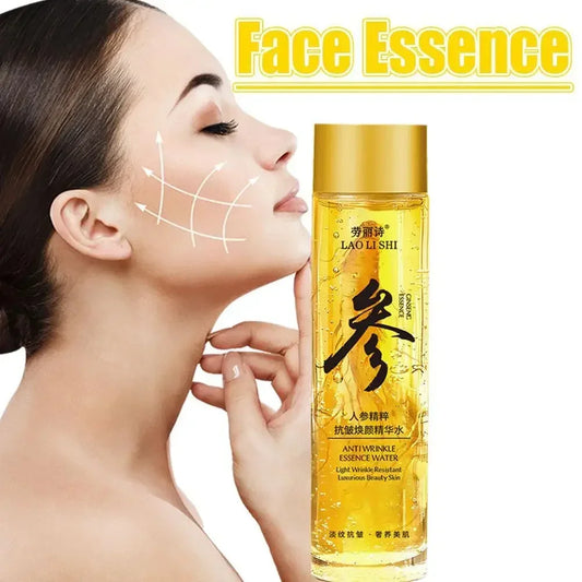 Gold Ginseng Face Essence Polypeptide Lightning Moisture Smoothing Facial Serum pour les soins de la peau 120ml/30ml Ginseng Toner