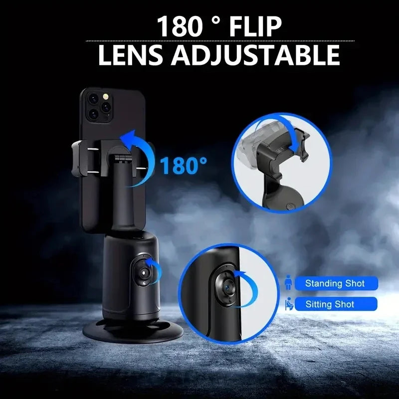Rotation à 360 Suivi automatique du visage, trépied Smart Selfie Stick Suivi rapide, visage et des objets Cameraman Robot Mount