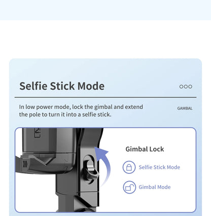 Selfie Stick Téléphone Cardan Stabilisateur Pour iPhone Android Action Caméra Trépied Téléphone Portable Cellule Mobile Smartphone Poignée Poignée Vidéo