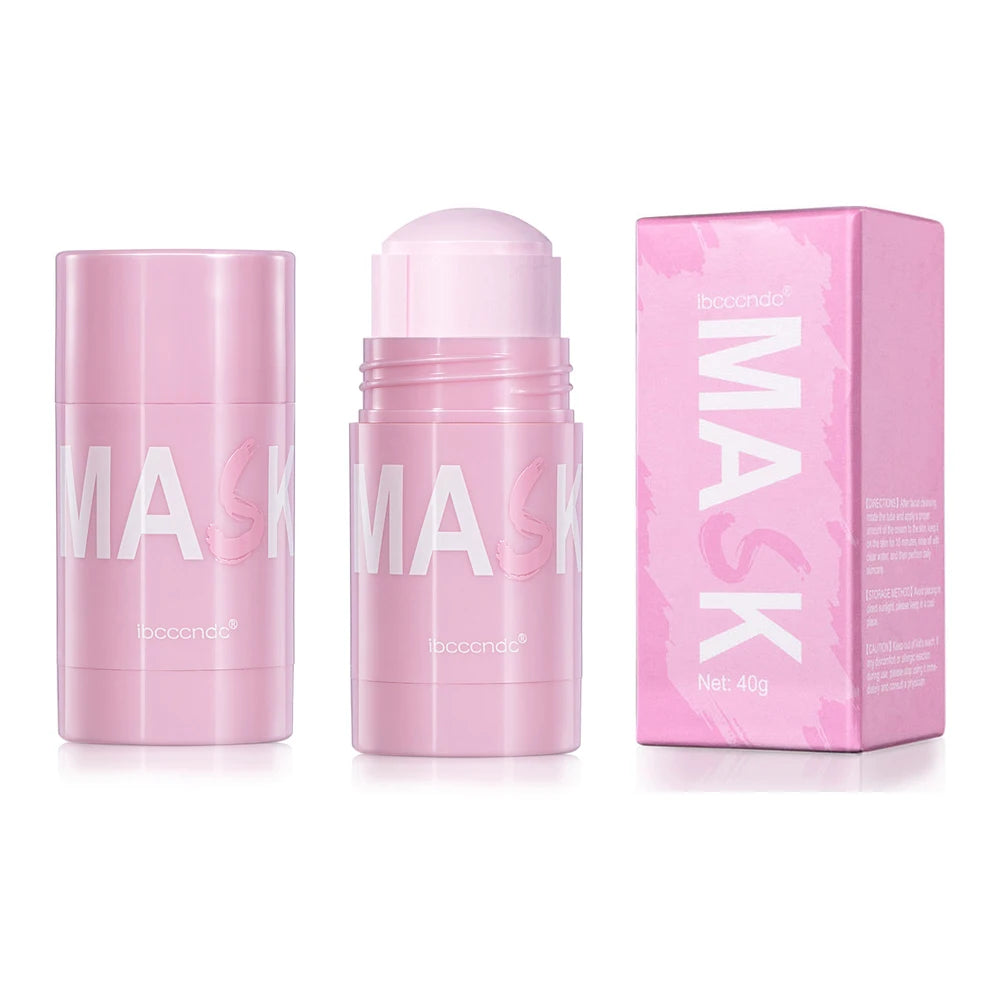40g Face Clean Mask Green Tea/Rose Extract Cleansing Stick Deep Moisturizing Shrink Pores Blackhead Film Smear Oil Control Mask