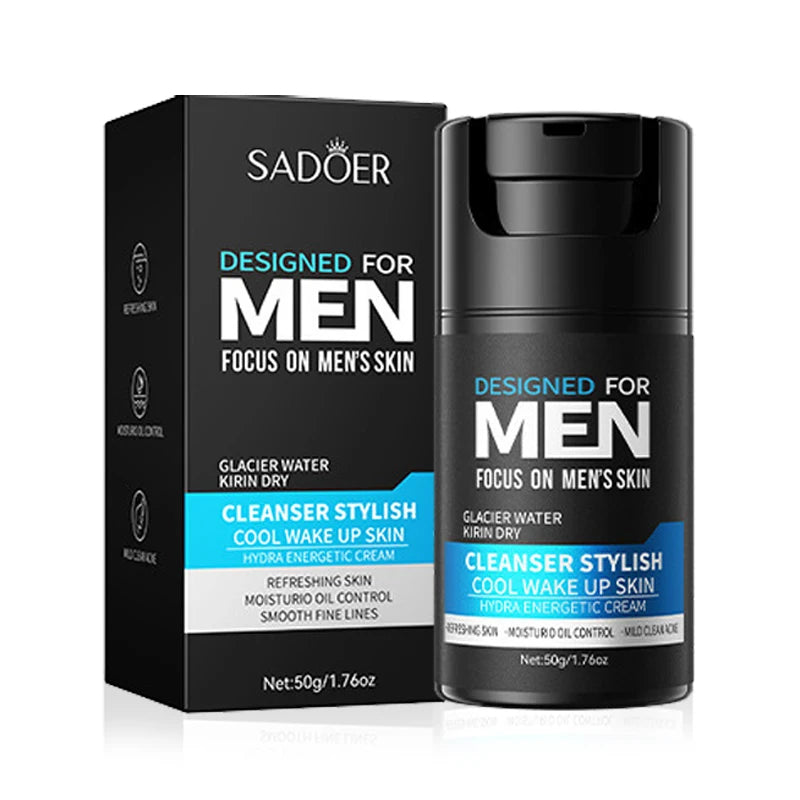 SADOER – Coffret Soins Visage Hommes 6-en-1  Hydratation • Nettoyage • Protection solaire • Anti-âge .