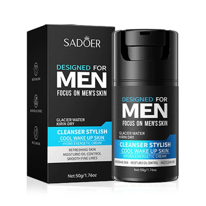 SADOER – Coffret Soins Visage Hommes 6-en-1  Hydratation • Nettoyage • Protection solaire • Anti-âge .