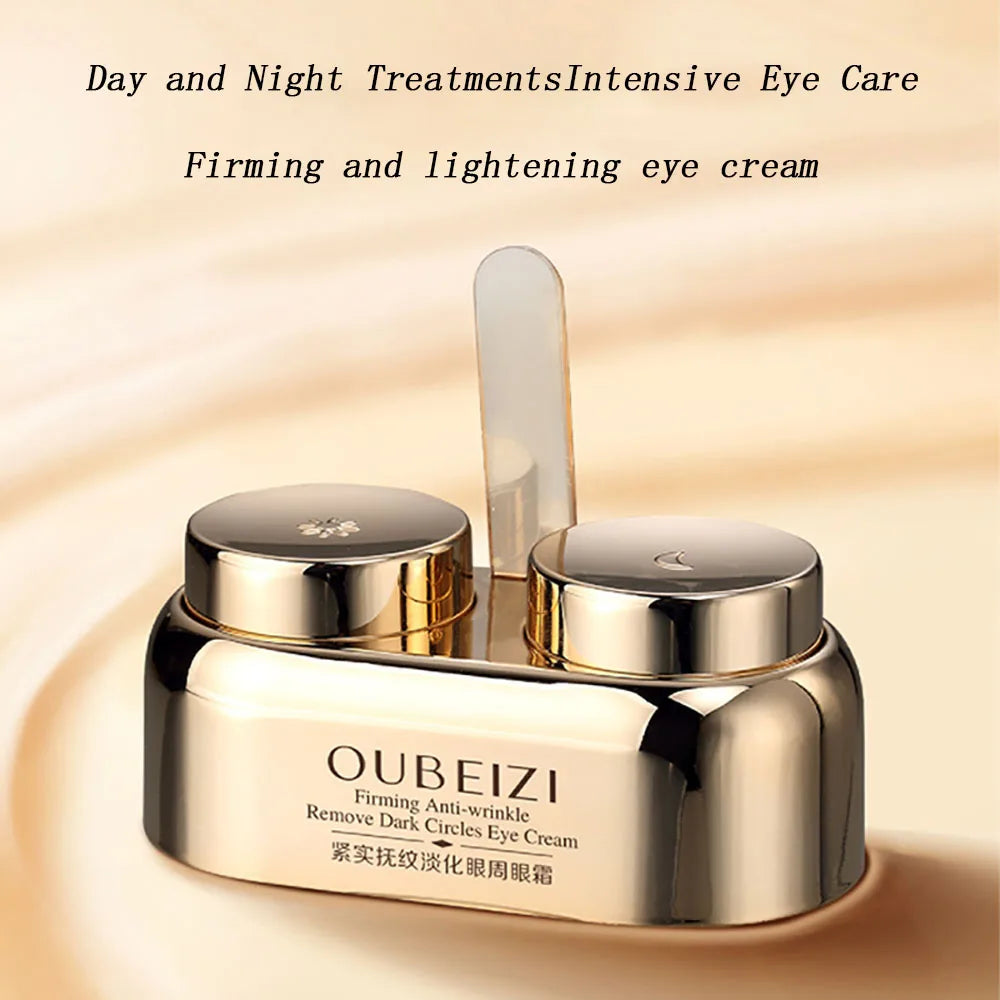 40g Crème de jour pour les yeux Crème pour les yeux de nuit Double soin de la peau Réduire les cernes Resserre le contour des yeux Anti-rides Gonflures des yeux Soins des yeux