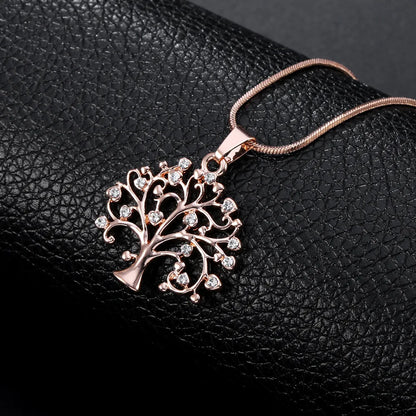 Collier Arbre de Vie Élégant – Pendentif en Strass pour Femme