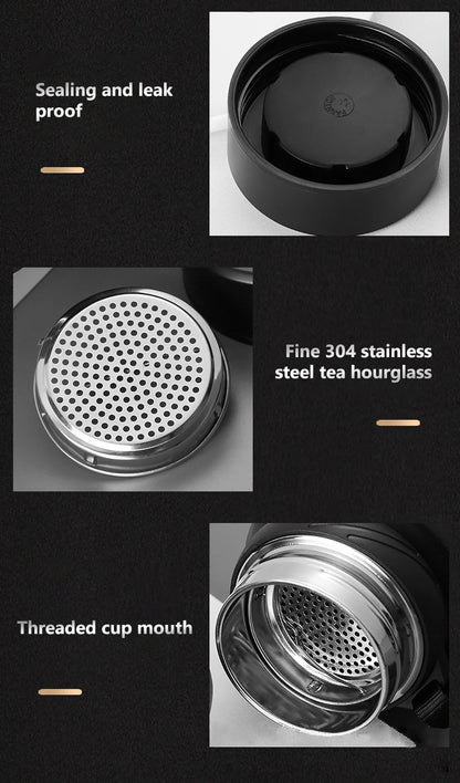 Bouteille thermos en acier inoxydable 1L, garde vos boissons chaudes ou froides – idéale pour eau, thé, café, avec flacon à vide performant.