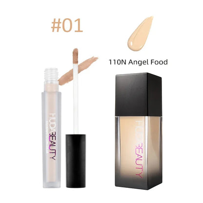34ml HUDA Fond de teint liquide impeccable Correcteur mat Maquillage facial nourrissant longue durée Pores dissimulés Cosmétiques respirants