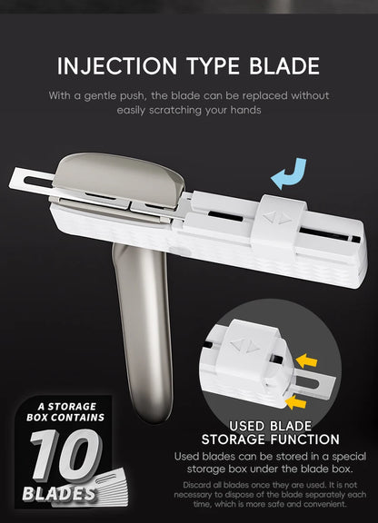 Rasoir Manuel à L’Ancienne – Style Barbier Injector  Rasage traditionnel de précision – Alliage d’aluminium léger et durable