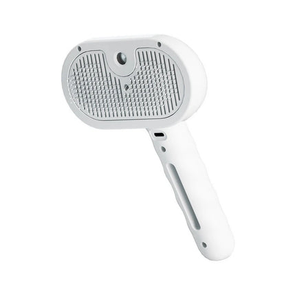 Peigne Vapeur Massant pour Chiens et Chats – Tête Ronde Sécurisée, Dents Souples & Spray Hydratant | Brosse Universelle Anti-Noeuds